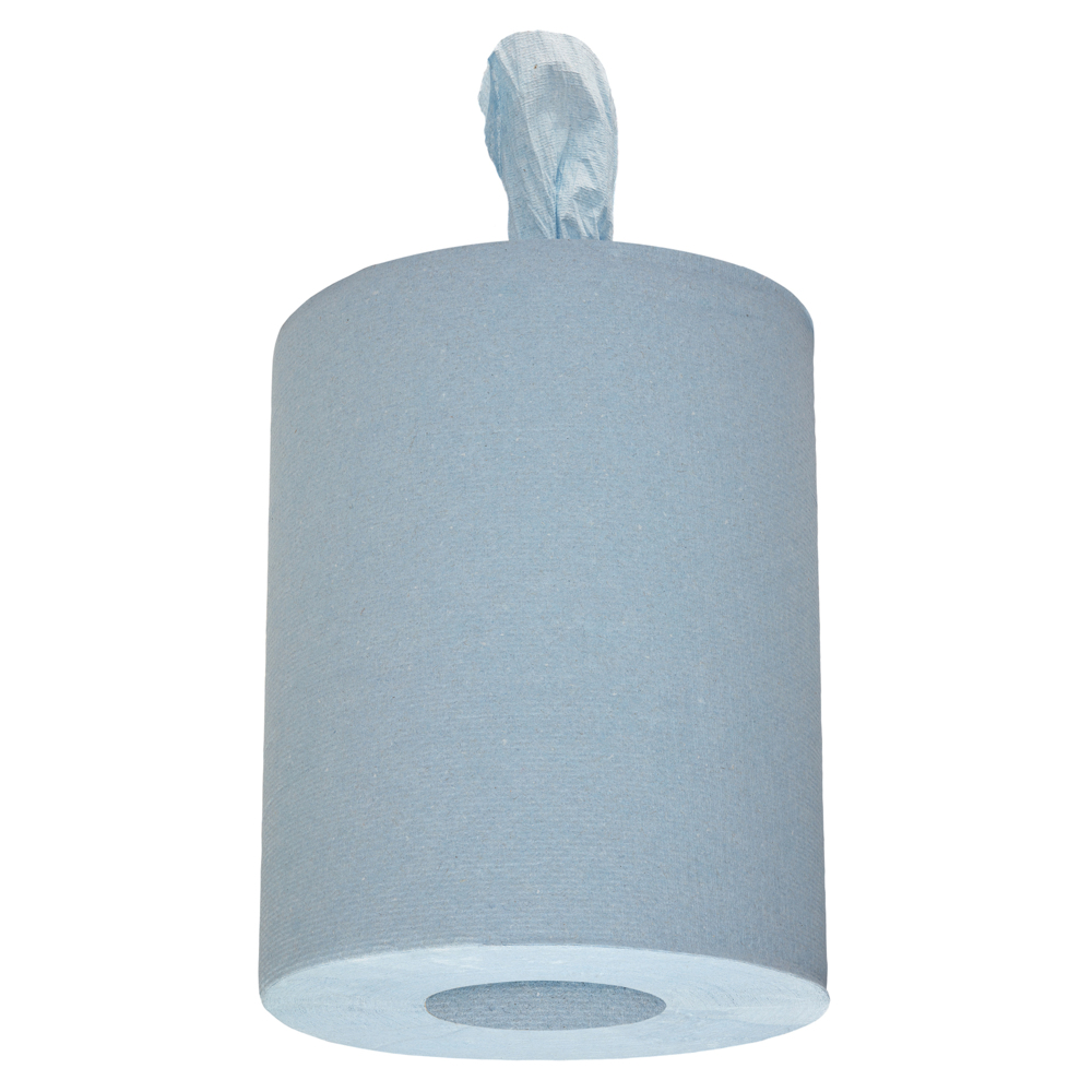 WYPALL® L10 Service & Retail Wiping Paper (6220), 1 Ply Centrefeed Reinforced Blue Wipers, 6 Centrefeed Rolls / Case, 280 Paper Wipers / Roll (1,680 Wipers) - S061449917