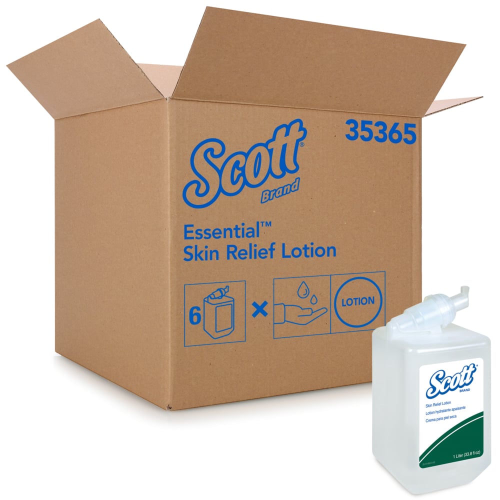 Scott® Skin Relief Lotion--Discontinued. We recommend Scott® Moisturizing Hand and Body Lotion, SKU 35362, with Fresh Scent and NSF E-4 Rating. - 35365