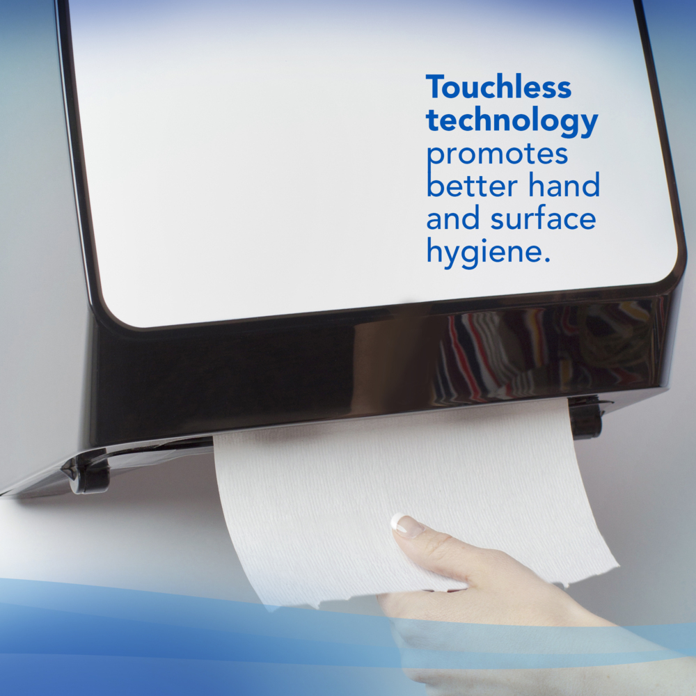 Scott® Pro Manual Hard Roll Towel Dispenser (29735), White, for Green Core Scott® Pro Roll Towels, 12.66" x 16.44" x 9.18" (Qty 1) - 29735