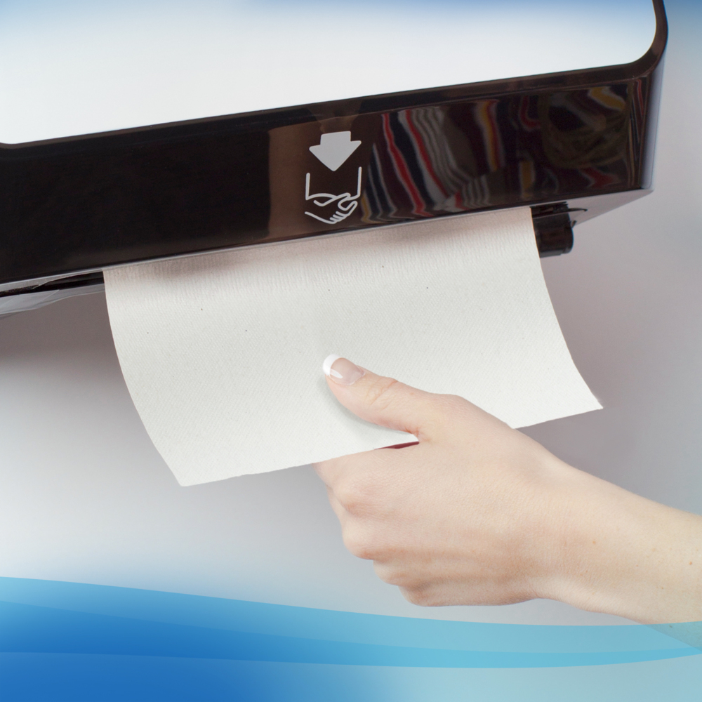 Essuie-mains en rouleau Scott® Slimroll™ (12388), avec technologie Absorbency Pockets™ pour séchage rapide, blancs, compatibles avec les distributrices Kimberly-Clark Professional™ (580 pi/rouleau 6 rouleaux/caisse, 3 480 pi/caisse) - 12388