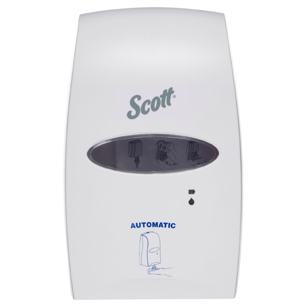 Scott® Essential™ Electronic Soap and Hand Sanitizer Dispenser (92147), White, 7.25" x 11.5" x 4.0" (Qty 1) - 92147