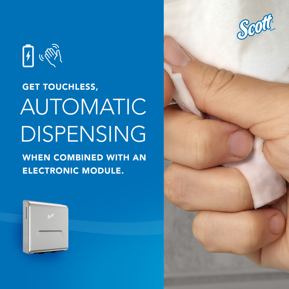 Scott® Pro™ Stainless Steel Recessed Hard Roll Towel Narrow Dispenser Housing (31498), without Trim Panel, Module sold seperately, 10.75" x 15.37" x 4.0" (Qty 1) - 31498