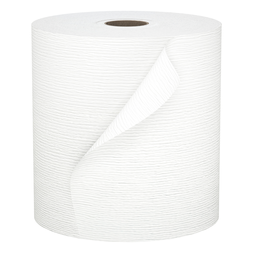 Kleenex® Universal Hard Roll Paper Towels (01080), 1.5" Core, with Premium Absorbency Pockets™, White, (12 Rolls/Case, 425'/Roll, 5,100'/Case) - 01080