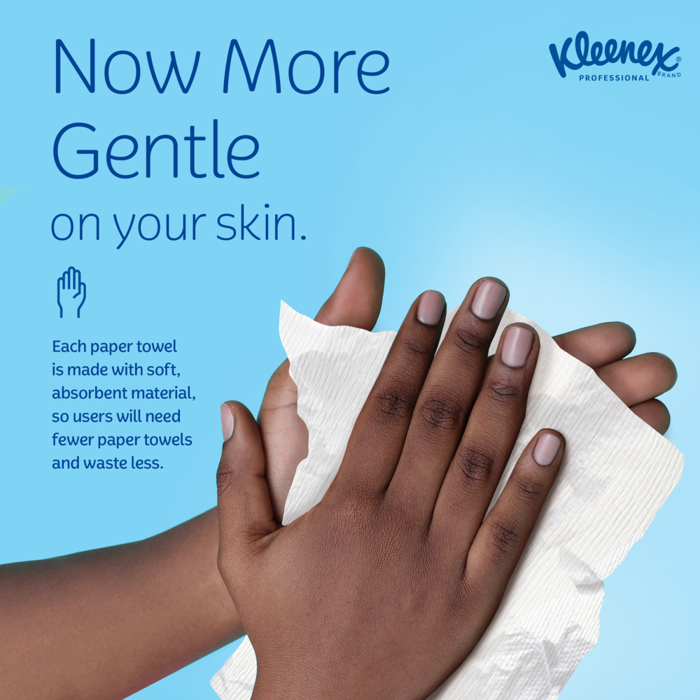 Kleenex® Multifold Paper Towels (01890), 1-Ply, 9.2" x 9.4" sheets, White, (150 Sheets/Pack, 16 Packs/Case, 2400 Sheets/Case) - 01890
